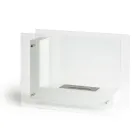 Vloer Bio-haard met dubbelzijdige structuur in glas en metaal - Planeto Viadurini