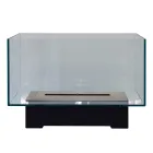 Moderne designvloer biohaard in glas en staal of Corten - Bradley Viadurini