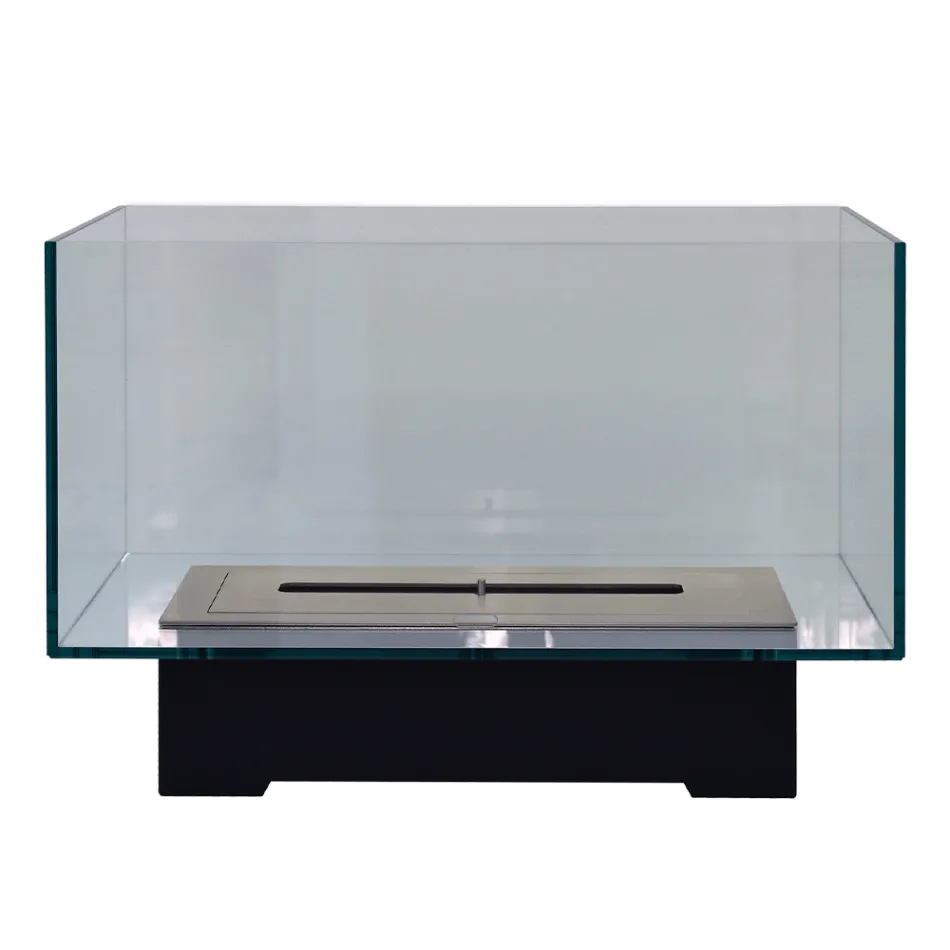 Moderne designvloer biohaard in glas en staal of Corten - Bradley Viadurini