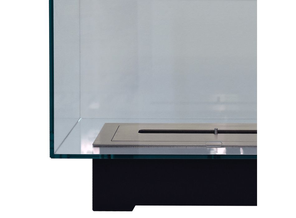 Moderne designvloer biohaard in glas en staal of Corten - Bradley Viadurini