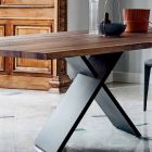 Bonaldo Axe designtafel in hout met natuurlijke randen gemaakt in Italië Viadurini
