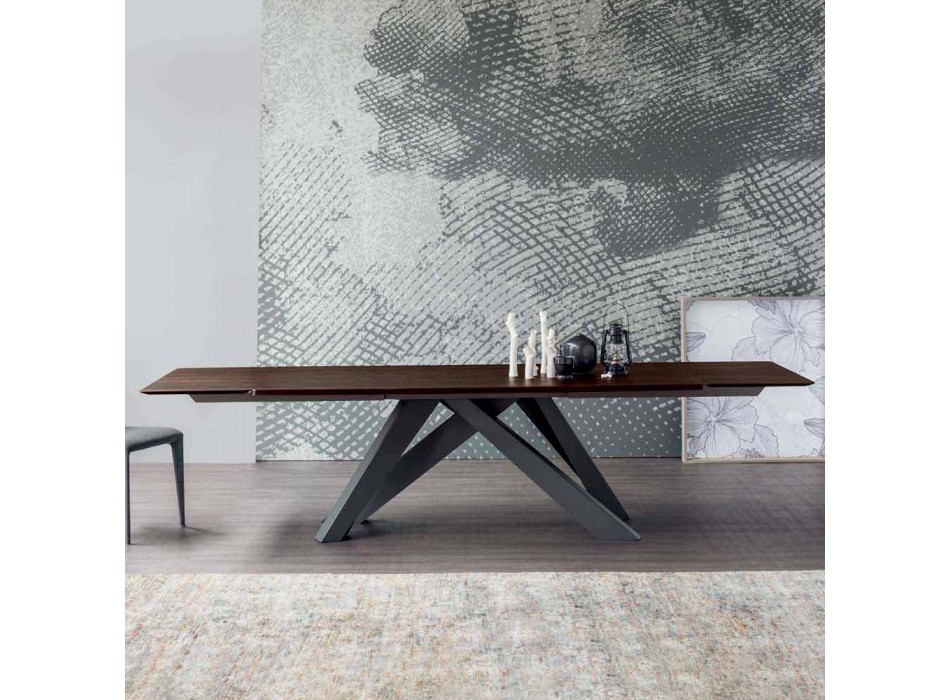 Bonaldo Big Table verlengbare tafel gemaakt van Italië design hout Viadurini