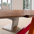 Bonaldo Big Table verlengbare houtfineertafel gemaakt in Italië Viadurini