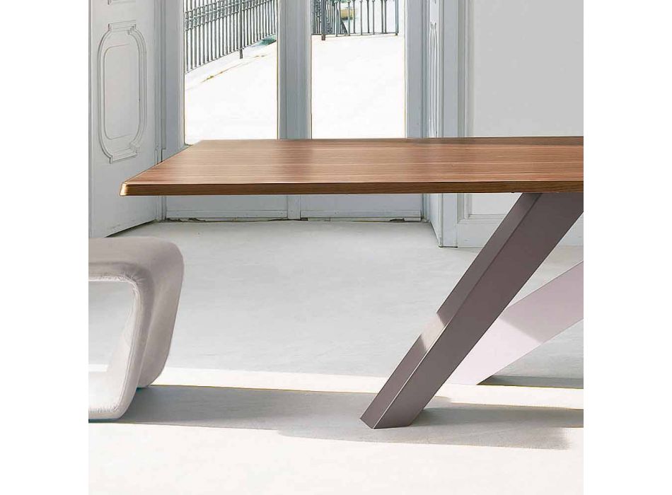 Bonaldo Big Table gefineerde houten tafel gemaakt in Italië ontwerp Viadurini