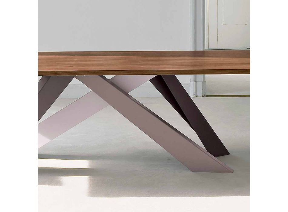 Bonaldo Big Table gefineerde houten tafel gemaakt in Italië ontwerp