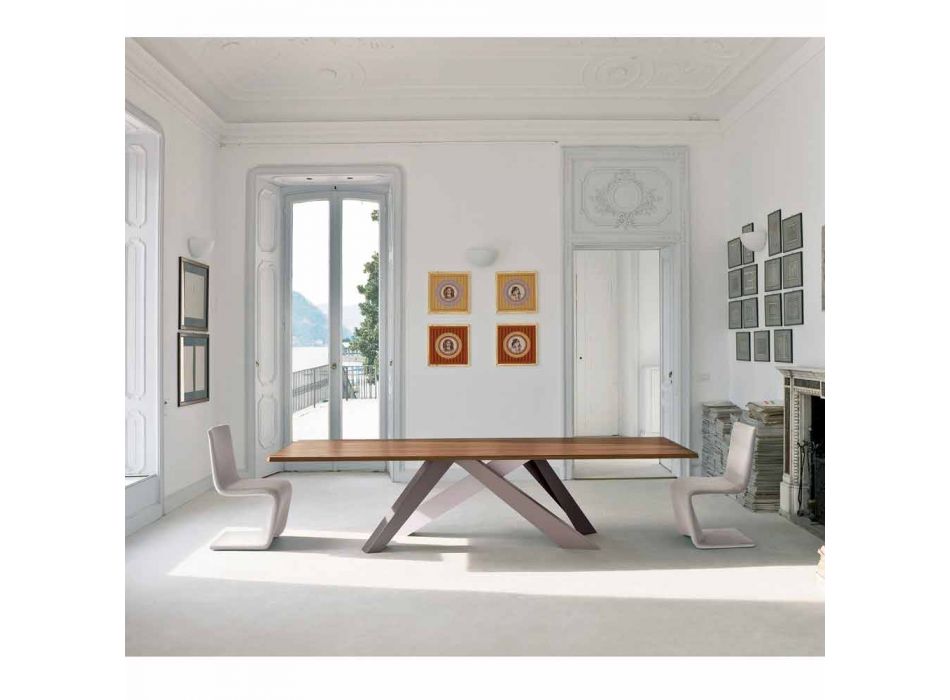 Bonaldo Big Table gefineerde houten tafel gemaakt in Italië ontwerp