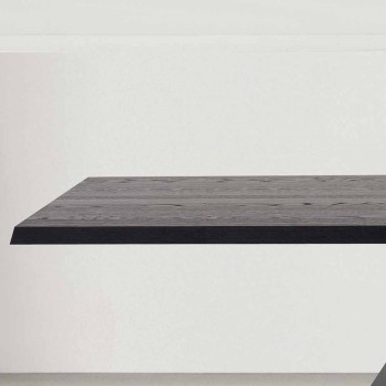 Bonaldo Big Table massief antraciet grijze houten tafel gemaakt in Italië