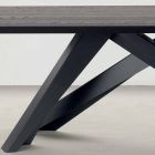 Bonaldo Big Table massief antraciet grijze houten tafel gemaakt in Italië Viadurini
