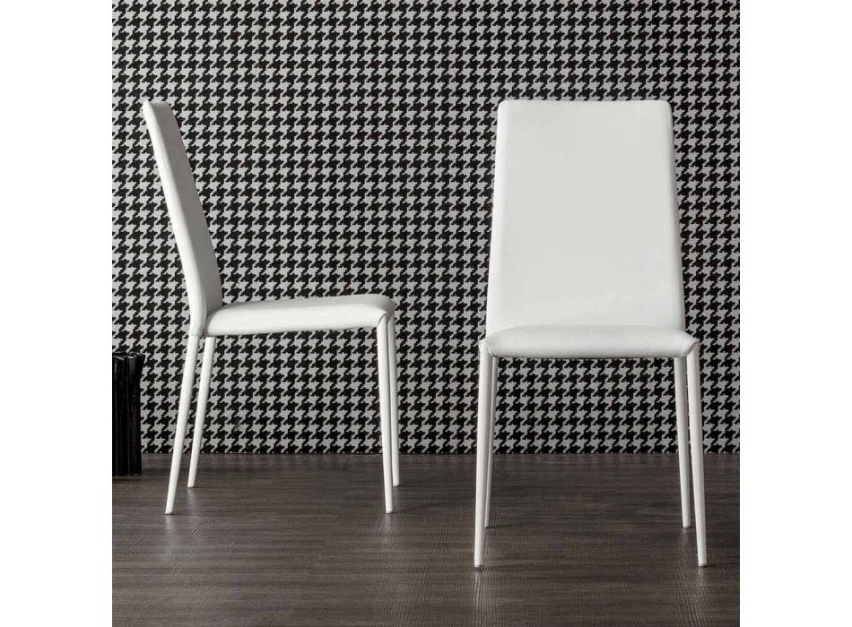 Bonaldo Eral moderne design stoel bekleed met leer gemaakt in Italië