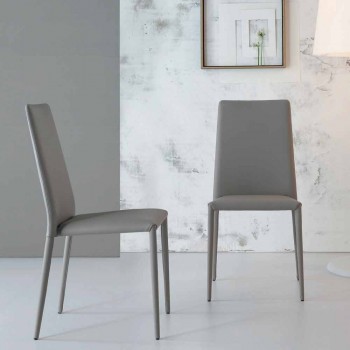Bonaldo Eral moderne design stoel bekleed met leer gemaakt in Italië