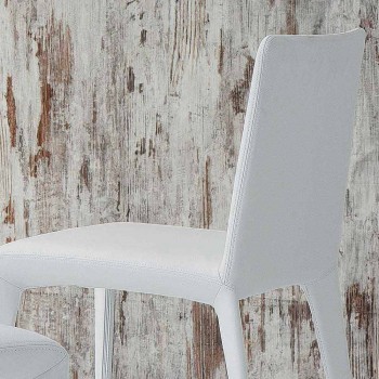 Bonaldo Filly gestoffeerd design stoel in wit leer gemaakt in Italië