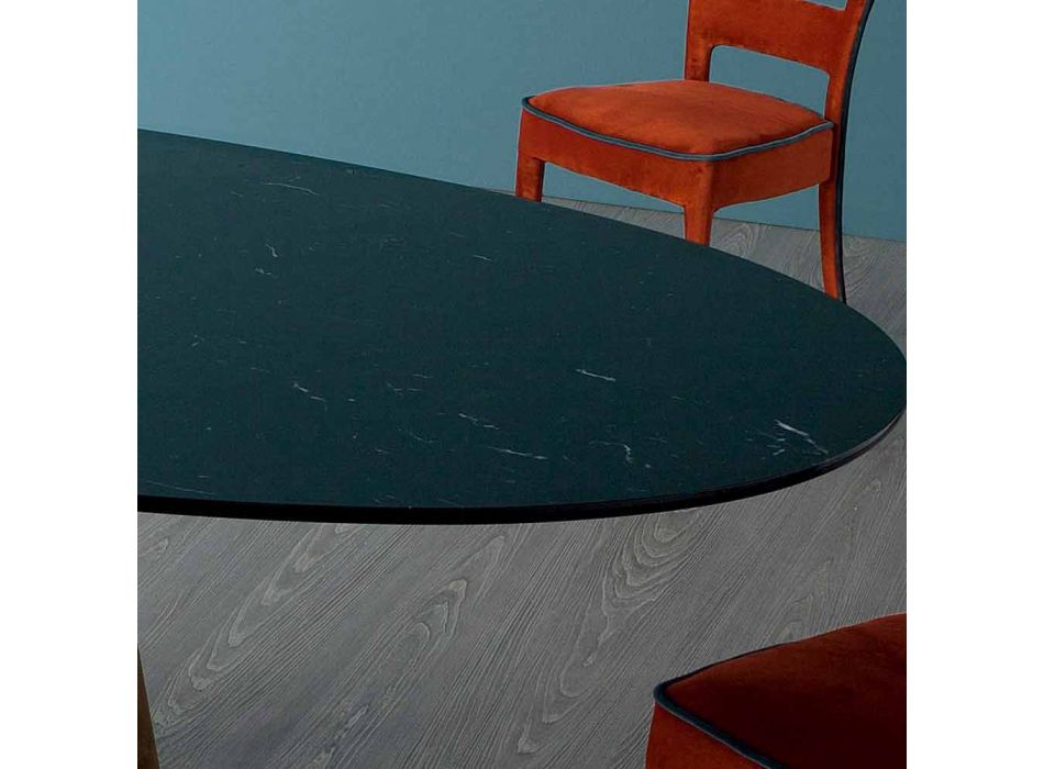 Bonaldo Greeny design ovale tafel in Marquinia marmer gemaakt in Italië