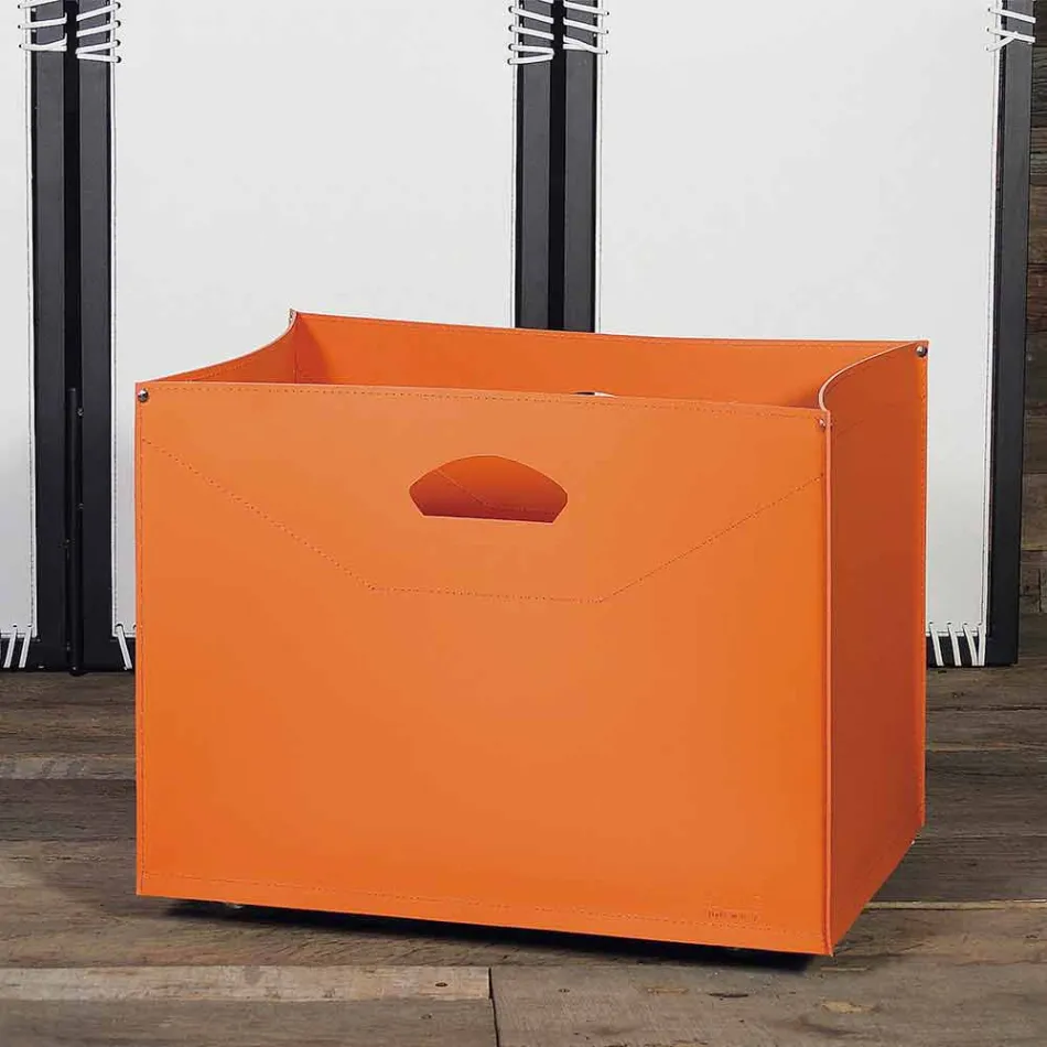 Brandhout tas in Gastone leer 100% gemaakt in Italië Viadurini