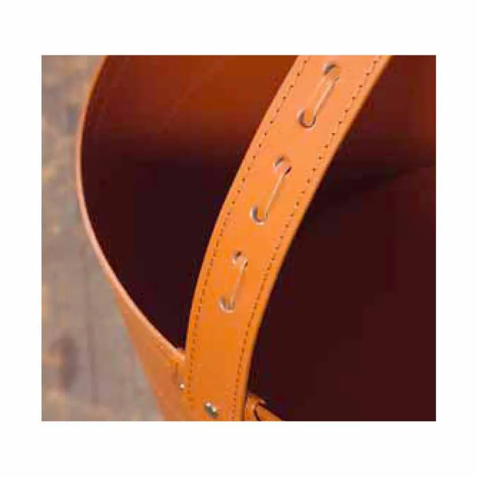 Brandhout tas van Milo leer 100% Made in Italy Viadurini