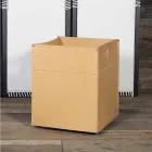 Brandhout tas in neutraal leer 100% gemaakt in Italië Viadurini