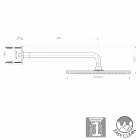 Bossini Dream elegante chroom douchekop met één sproeiarm Viadurini