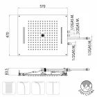 Bossini Dream Original modern douchekop en vier functietoetsen Viadurini