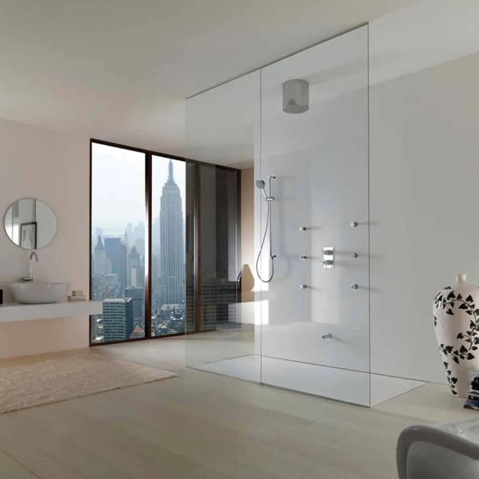 Bossini Oki douchekop 200 met een modern design in een jet Viadurini