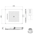 Bossini Plafonddouchekop chroomafwerking met twee verschillende Dream jets Viadurini