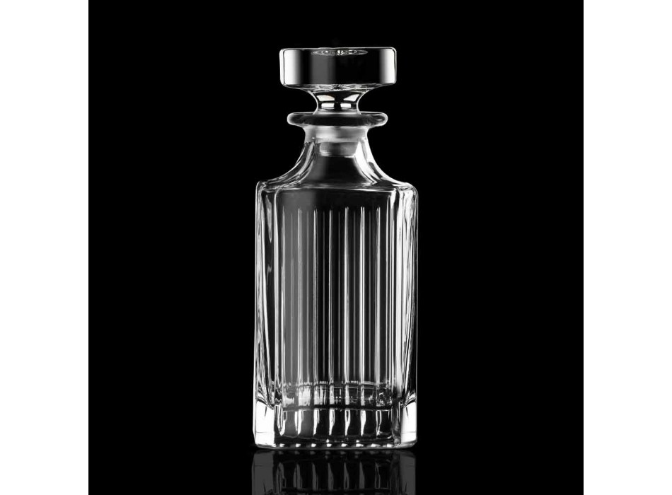4-delige vierkante design eco kristallen whiskyflessen - Senzatempo