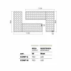 Baksteen radiator lego hydraulisch ontwerp dat in Italië Scirocco H Viadurini