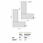 Baksteen radiator elektrische lego gemaakt in Italië Scirocco H Viadurini