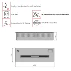 Brander lineaire elektronische bioethanol vermogen 3,6kW Aron 60 Viadurini