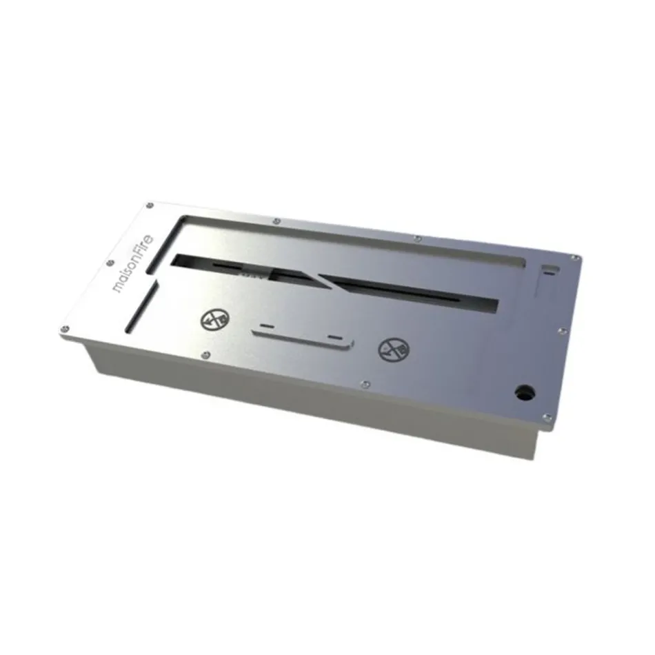 Rechthoekige inbouw bio-ethanol brander 2 Lt Viadurini