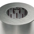 Ronde brander in gesatineerd staal voor bio-ethanol open haard - Griff12 Viadurini