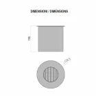 Ronde brander in gesatineerd staal voor bio-ethanol open haard - Griff12 Viadurini