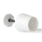 Wijnglas in Satijn Wit Carrara Marmer en Rode Levanto - Caglio Viadurini