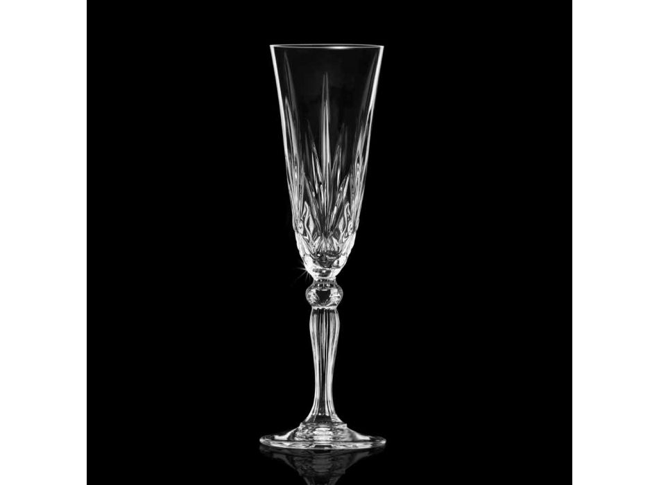 Bekerfluit Ecologisch Kristalglas voor Champagne 12 Stuks - Cantabile Viadurini