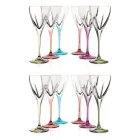 Likeurglazen in Gekleurd of Transparant Eco Crystal 12 Stuks - Amalgaam Viadurini