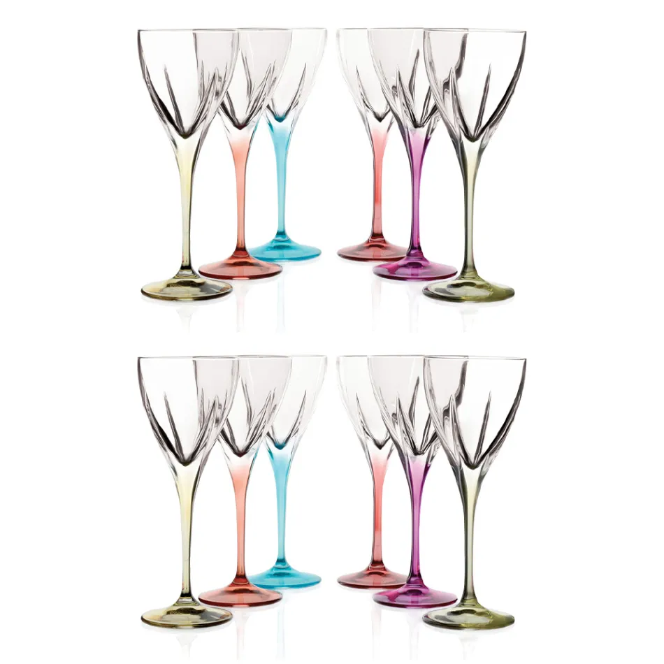 Likeurglazen in Gekleurd of Transparant Eco Crystal 12 Stuks - Amalgaam Viadurini