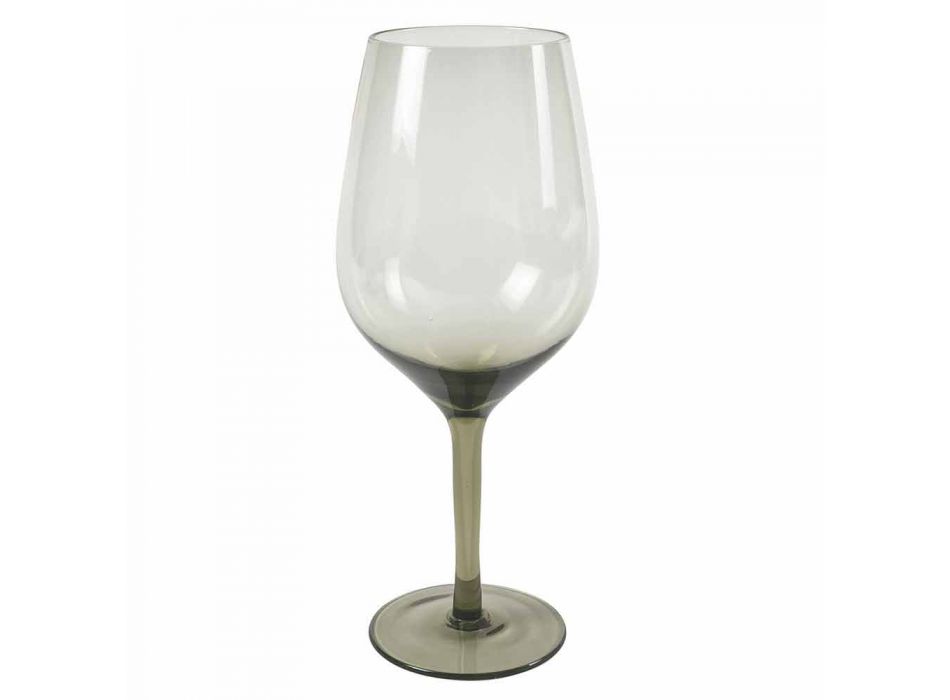 Wit of rood gekleurde wijnglazen in glas 3 varianten 12 stuks - Aperi Viadurini