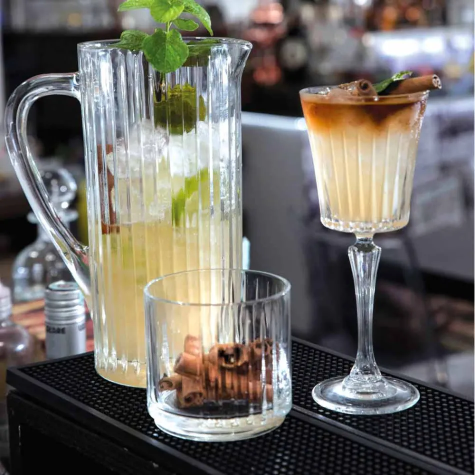 Luxe Wijn- en Cocktailglazen Design in Eco Kristal 12 Stuks - Senzatempo Viadurini