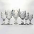 Wijnglazen van transparant glas met Arabesque decoratie 12 stuks - Marokko Viadurini