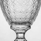 Wijnglazen in transparant glas en reliëfdecoraties, 12 stuks - Aperi Viadurini
