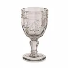 Gekleurde wijnbekers in glas met Arabescato-decoratie, 12-delig servies - schroef Viadurini