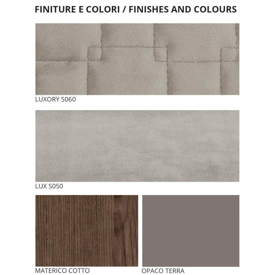 Slaapkamer met 4 moderne designelementen Made in Italy - Electric Viadurini