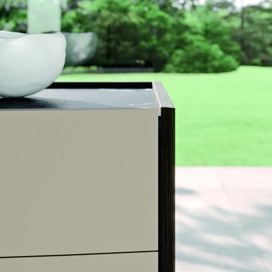 Moderne slaapkamer met 4 elementen Made in Italy - Calimero Viadurini