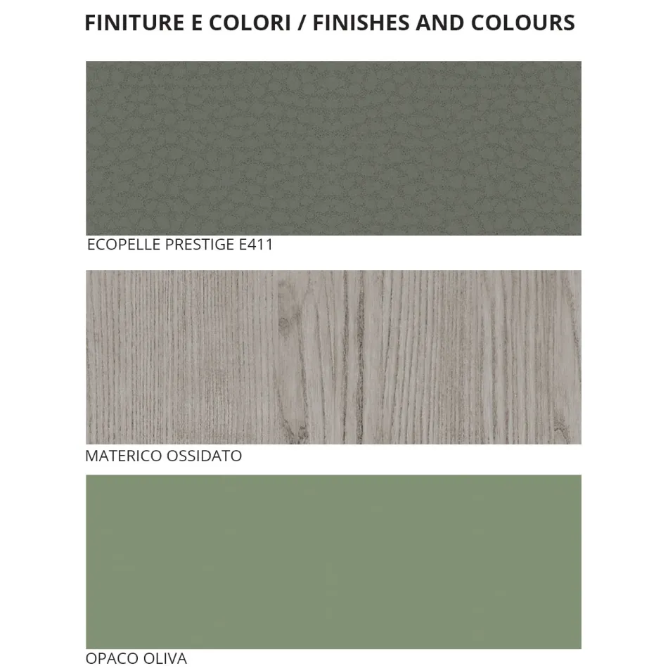 Slaapkamer met 5 moderne elementen Made in Italy Hoge kwaliteit - Rieti Viadurini