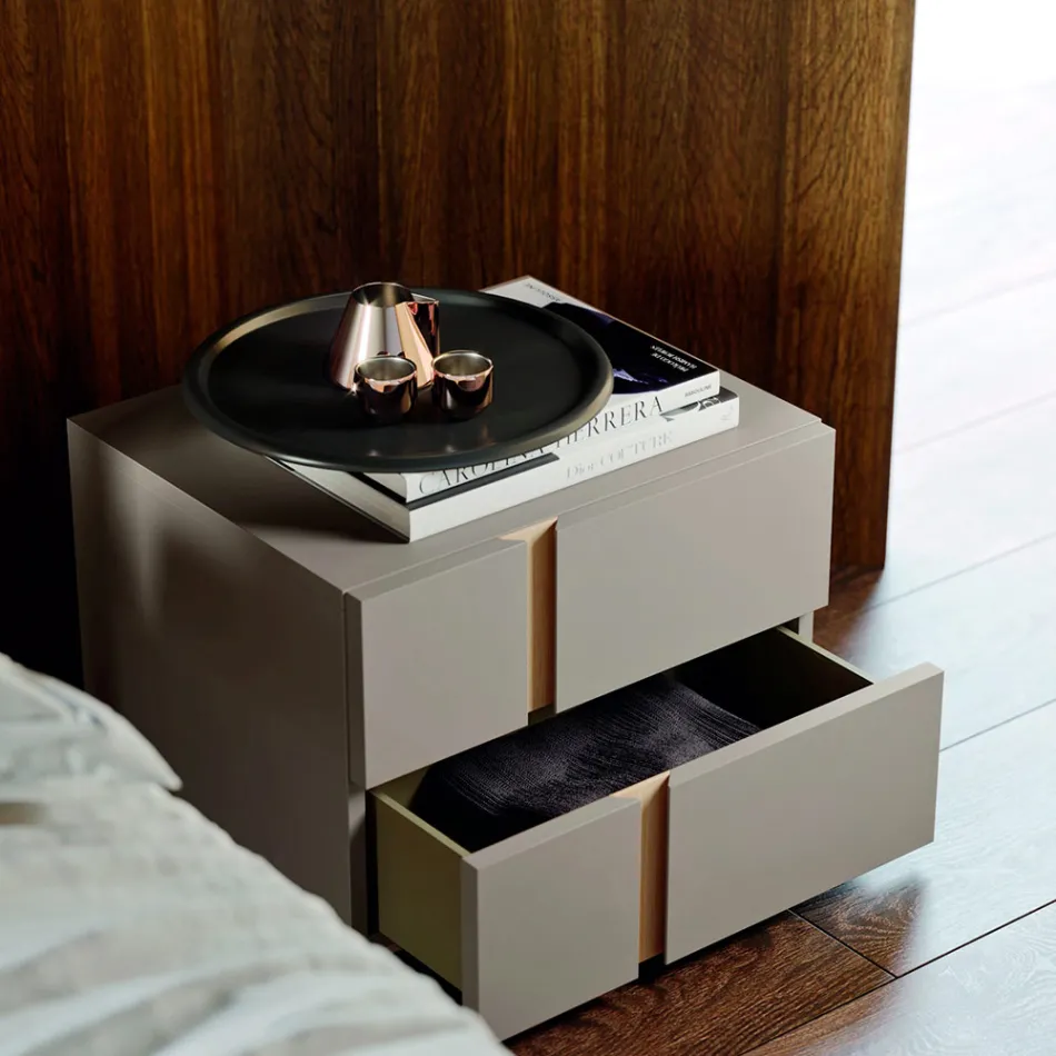 Moderne stijl slaapkamer met 5 elementen Made in Italy Hoge kwaliteit - Precious Viadurini