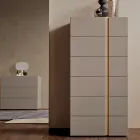 Moderne stijl slaapkamer met 5 elementen Made in Italy Hoge kwaliteit - Precious Viadurini