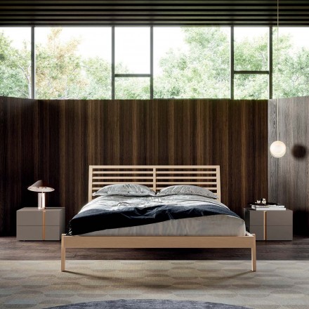 Moderne stijl slaapkamer met 5 elementen Made in Italy Hoge kwaliteit - Precious Viadurini