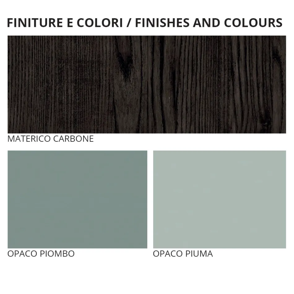 Slaapkamermeubilair met 7 elementen Made in Italy - Ruby Viadurini