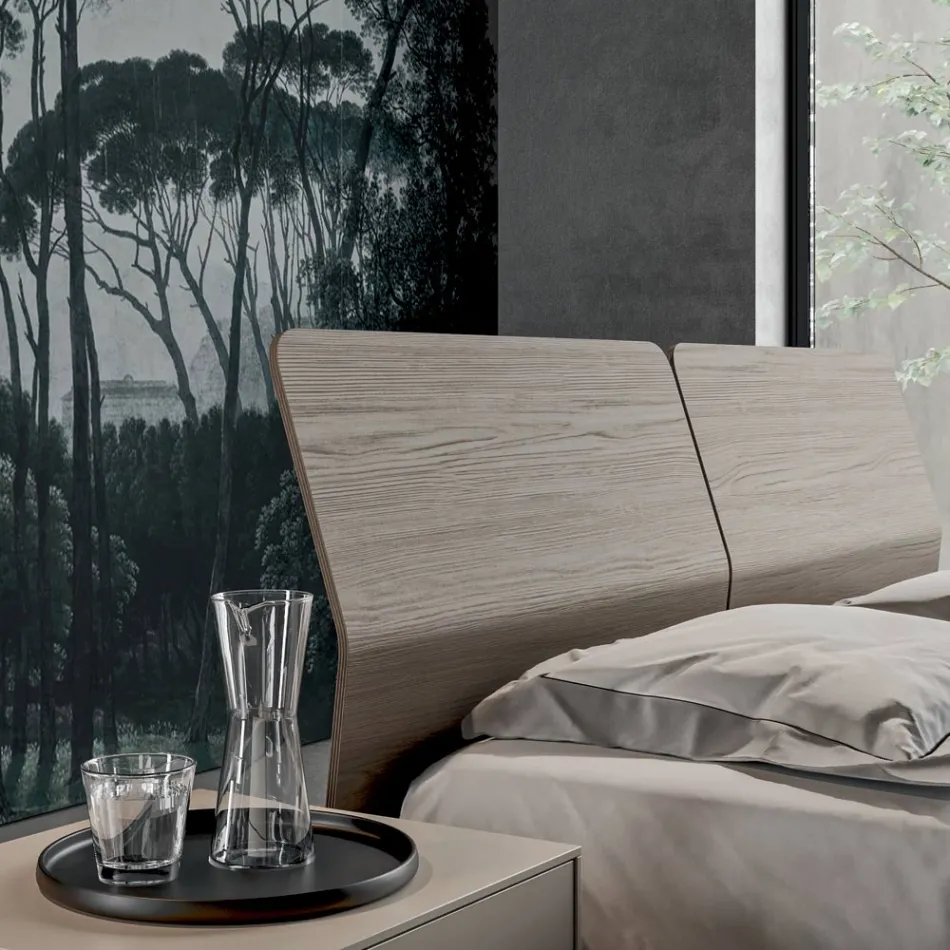 Complete slaapkamer met 4 hoogwaardige Made in Italy-elementen - Odema Viadurini