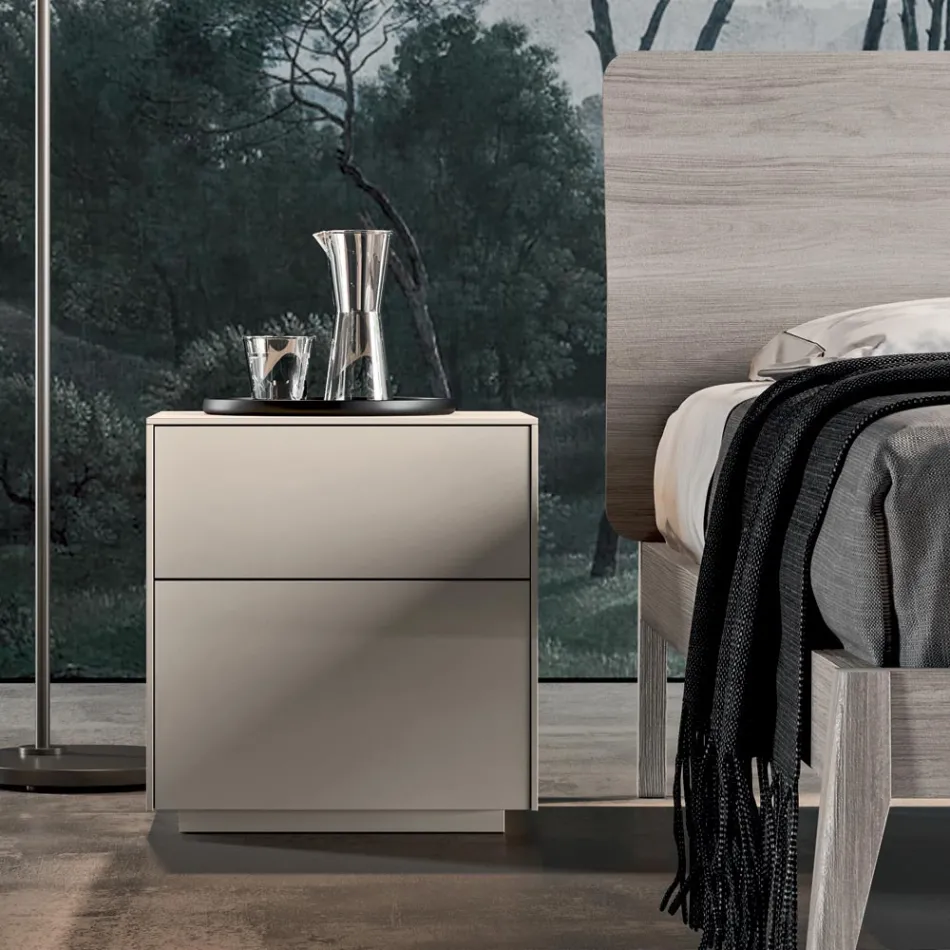 Complete slaapkamer met 4 hoogwaardige Made in Italy-elementen - Odema Viadurini