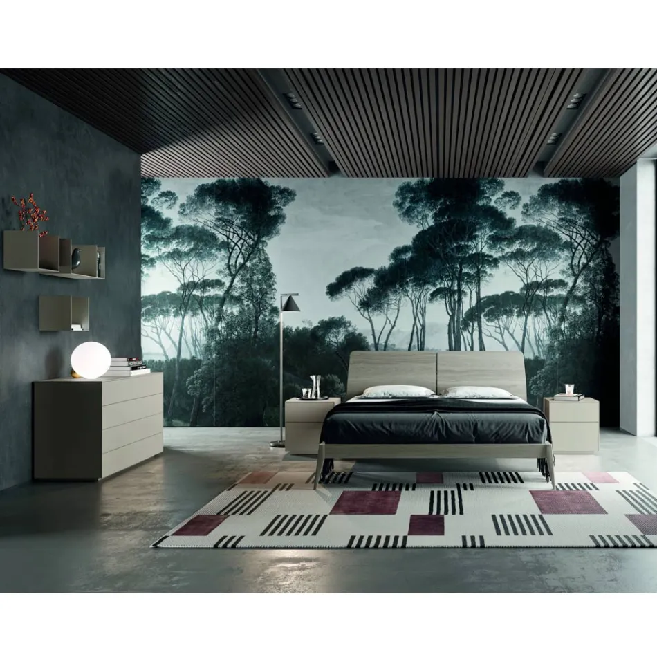 Complete slaapkamer met 4 hoogwaardige Made in Italy-elementen - Odema Viadurini