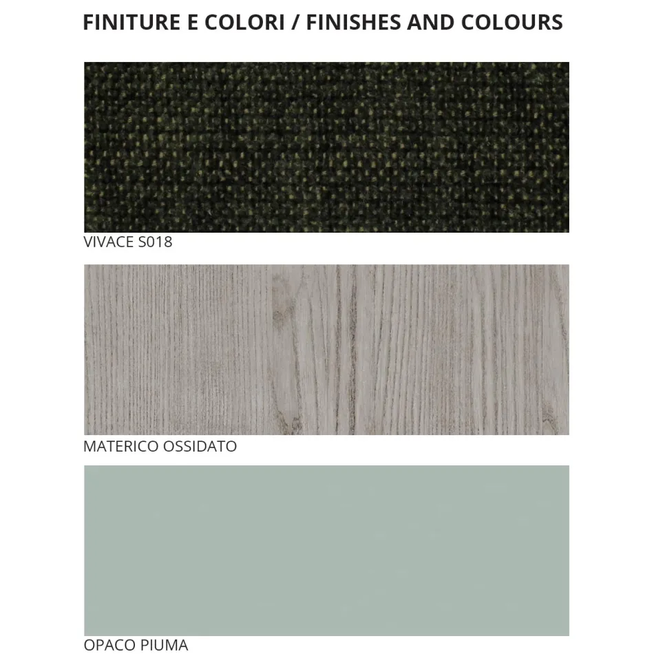 Complete slaapkamer met 4 moderne elementen Made in Italy Precious - Verminia Viadurini